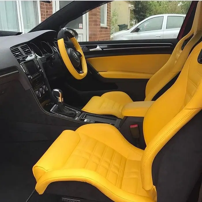 Leather Upholstery in Car